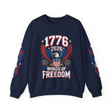 1776 Wings of Freedom Sweatshirt, Patriotic Eagle Pullover, American Flag Crewneck, USA 250th Anniversary Gift, Fourth of July Top
