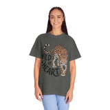 Leopard Graphic Comfort Colors Shirt, Wild At Heart Leopard Tee, Boho Animal Print Shirt, Safari Lover Gift for Women