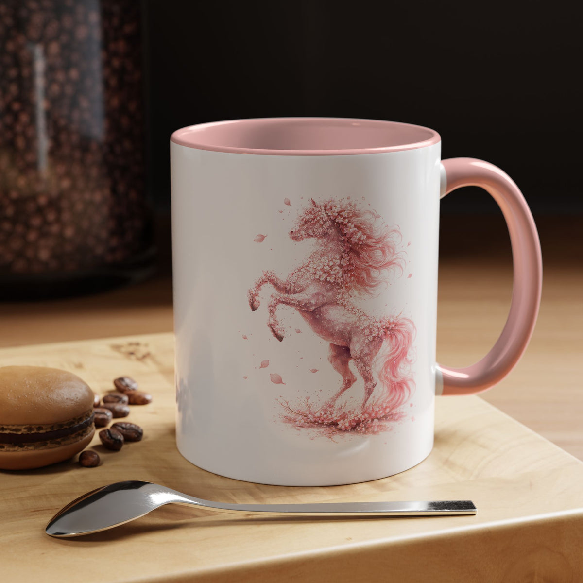 Floral Horse Mug, Horse Lover Gift, Equestrian Coffee Mug, Horse Mom Cup, Horse Art Mug, Ranch Life Gift, Horse Owner Present