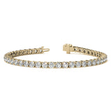 6.5 CTW Lab Grown Diamond (G/VS) Tennis Bracelet in Choice of 14k White or Yellow Gold - AGI Certified
