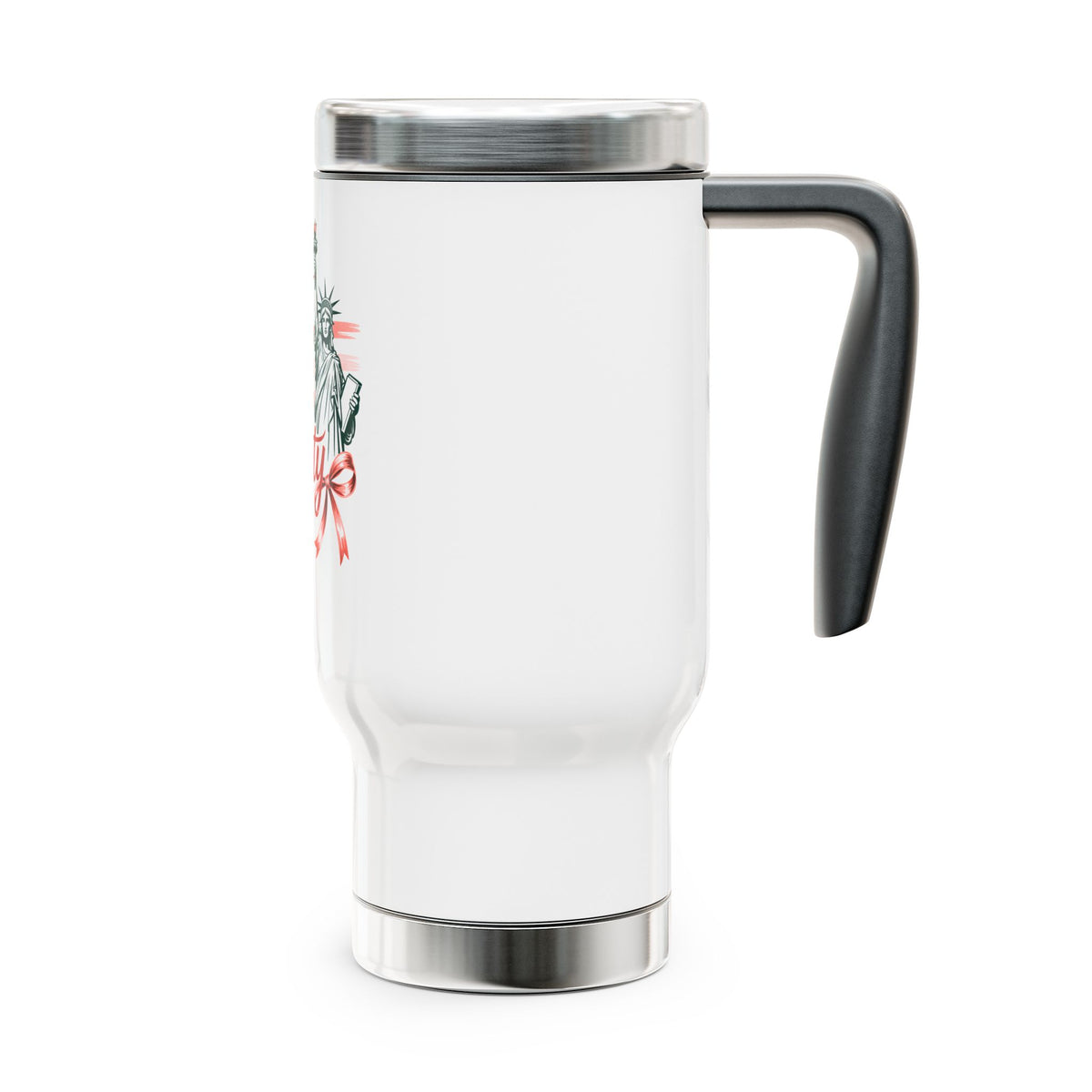 Sweet Land of Liberty Stainless Steel Travel Mug, Patriotic Coffee Cup, American Gift for Her, USA Drinkware, 4th of July Travel Mu