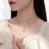 Dream Meteor Necklace Female Korean Version Ins Geometric Star Zircon Pendant 925 Sterling Silver Clavicle Chain