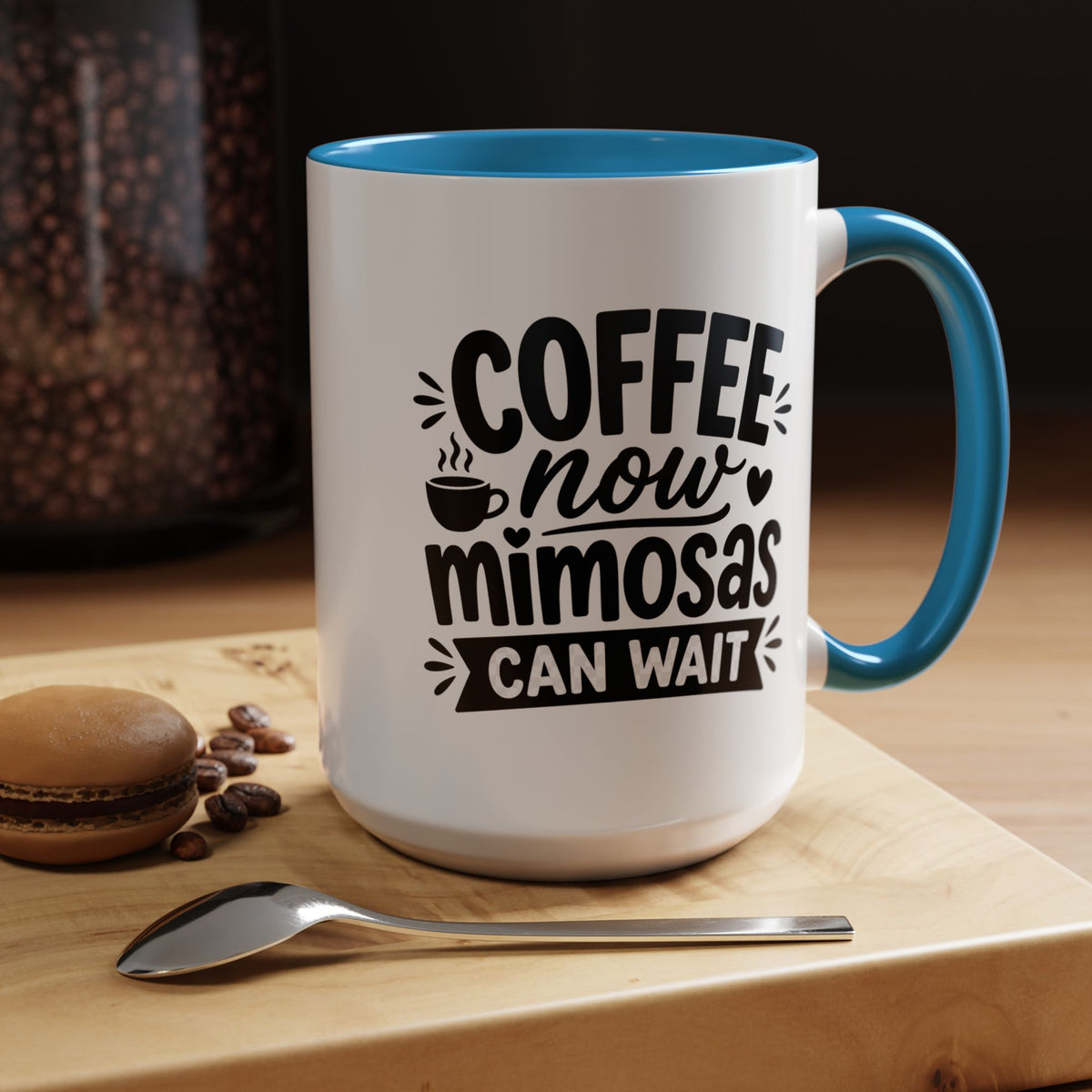 Funny Coffee Lover Mug, Coffee Now Mimosas Can Wait Mug, Brunch Coffee Cup, Caffeine Lover Gift, Morning Coffee Mug for Friends