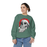 Skull Santa Sweatshirt, Gothic Christmas Crewneck, Creepy Holiday Skeleton Pullover, Alternative Xmas Gift for Metalhead or Horror Fan