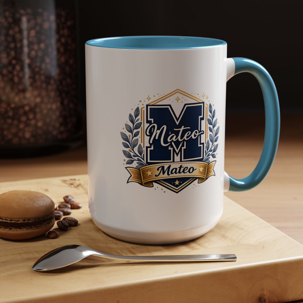 Personalized Initial Name Mug, Custom Monogram Coffee Mug for Men and Boys, Letter Mug with Name, Birthday Gift for Son, Unique Custom Cup
