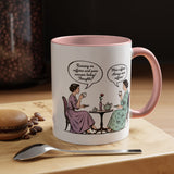 Funny Coffee Lovers Mug, Running on Caffeine and Pure Sarcasm Mug, Vintage Tea Party Coffee Cup, Best Friend Coffee Gift