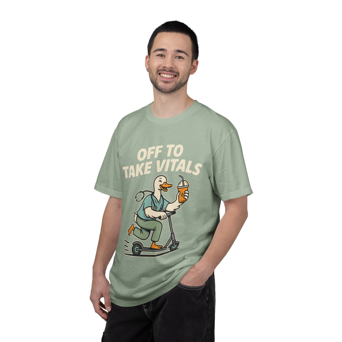 Funny Off To Take Vitals Comfort Colors Shirt, Duck Healthcare Worker Tee, Medical Humor Graphic T Shirt, Clinic Staff Gift