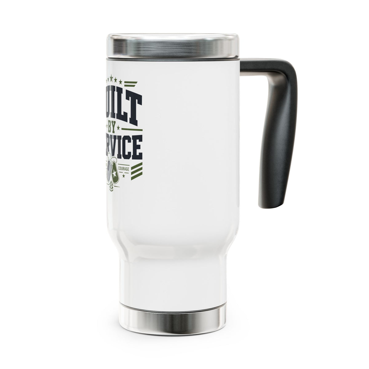 Military Stainless Steel Travel Mug, Service Member Gift, Dog Tag Drinkware, Patriotic Coffee Cup, Veteran Gift, Armed Forces Gift