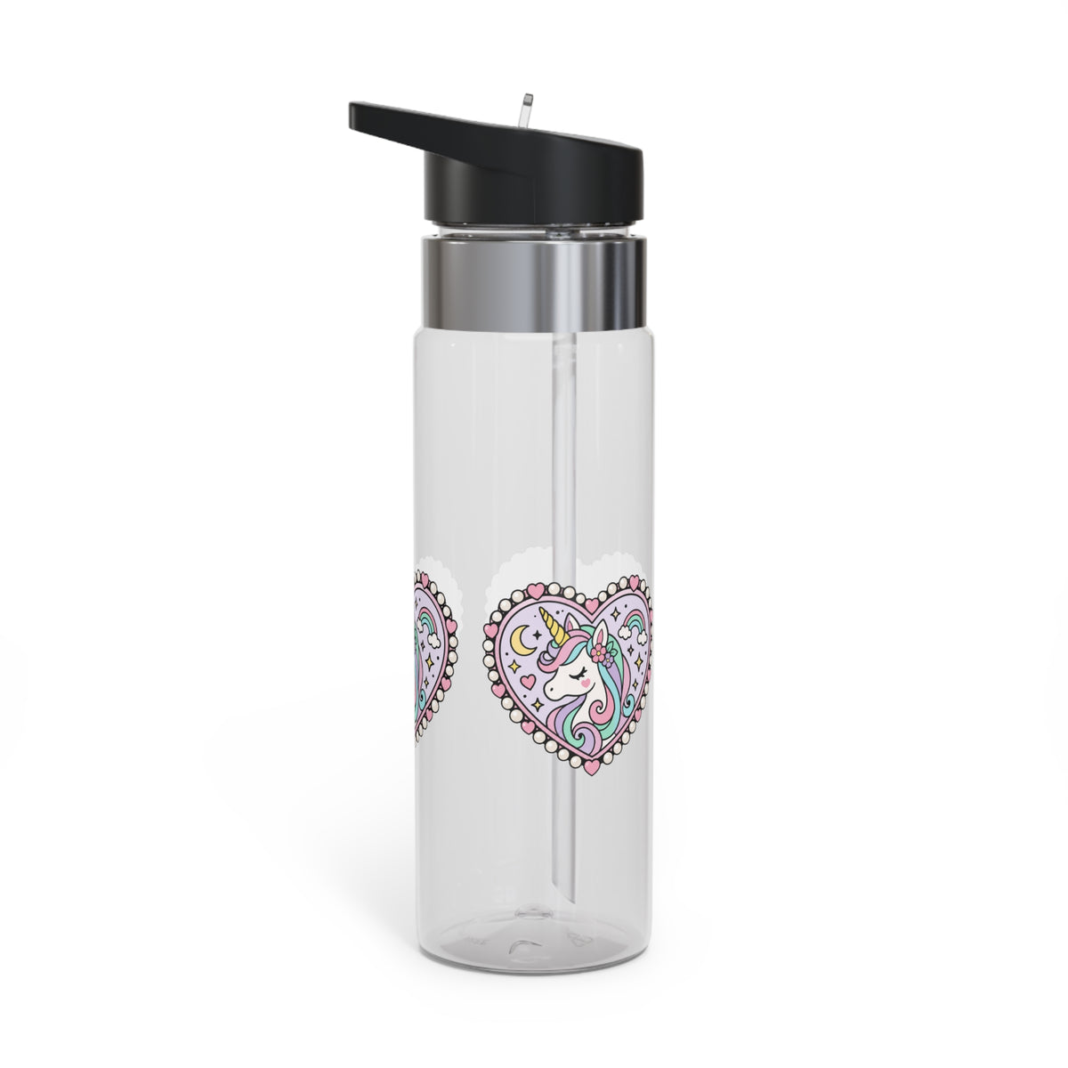 Unicorn Water Bottle for Girls, Cute Pastel Rainbow Drink Bottle, Magical School Water Bottle, Unicorn Lover Gift, Birthday Gift for Kids