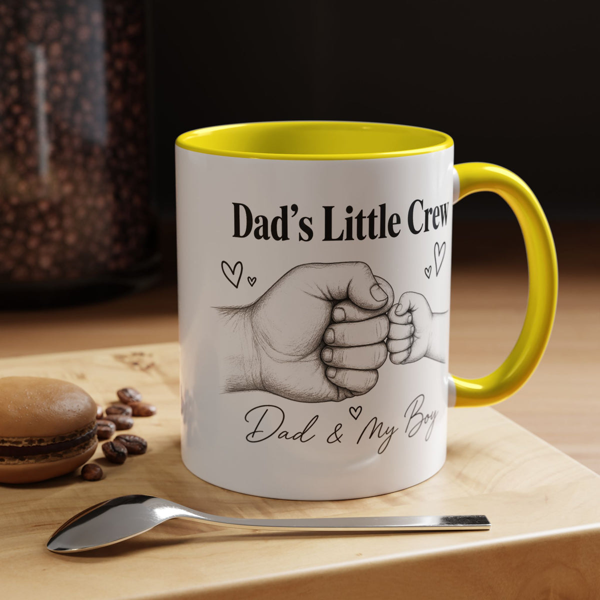 Personalized Dad and Son Coffee Mug, Dad's Little Crew Mug, Father Son Bond Gift, Father's Day Mug from Son, Custom Dad Gift