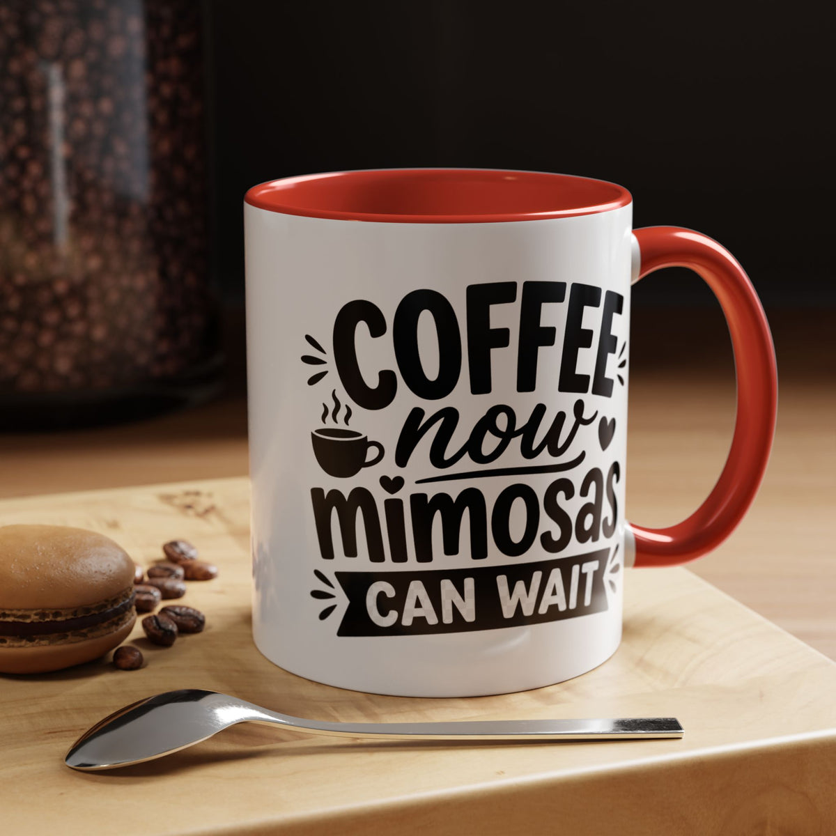 Funny Coffee Lover Mug, Coffee Now Mimosas Can Wait Mug, Brunch Coffee Cup, Caffeine Lover Gift, Morning Coffee Mug for Friends