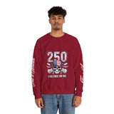 250 Live Free or Die Sweatshirt, Patriotic Skull Crewneck, American Flag Pullover, USA 250th Anniversary Gift, Fourth of July Top
