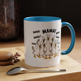 Funny Loud Ducks Mama Coffee Mug, Cute Mother's Day Gift from Kids, Sarcastic Chaos Mom Ceramic Tea Cup with Black Handle