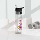 Custom Pink Name Water Bottle for Girls, Personalized Kids Drink Bottle, Cute Crown and Heart Design, School Birthday Gift
