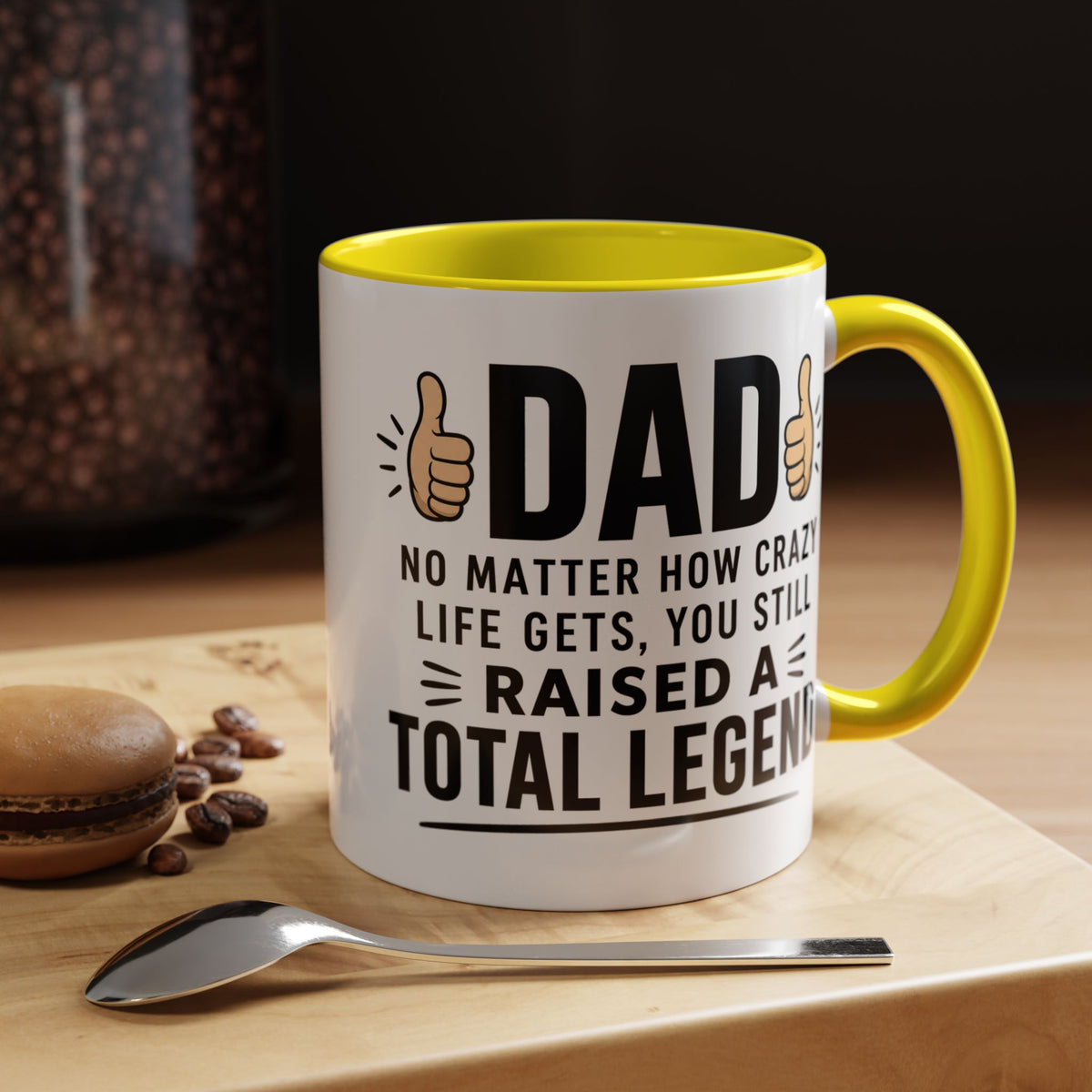 Funny Dad Coffee Mug, Dad Raised a Total Legend Mug, Father's Day Gift for Dad, Cool Dad Coffee Cup, Birthday Gift for Father