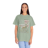 Patriotic Deer Shirt, American Flag Buck T Shirt, Deer Lover Gift, Outdoors Graphic Tee, Country Style Shirt, Fourth of July Gift