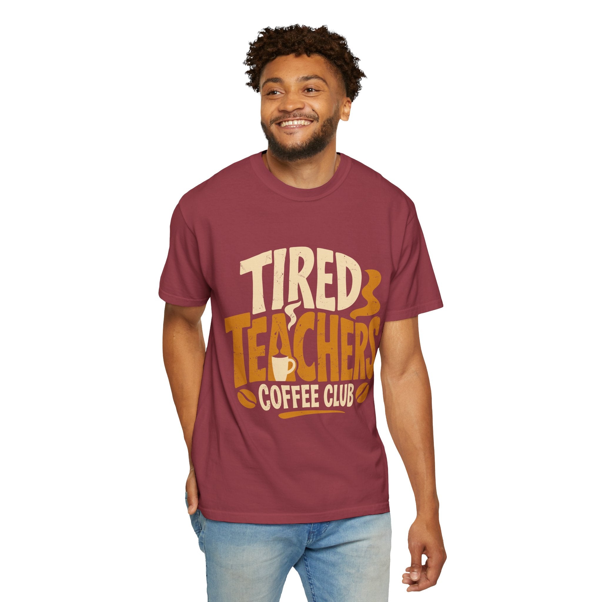 Teacher Coffee Shirt Comfort Colors Tee, Tired Teachers Coffee Club Graphic Shirt, Funny Teacher Appreciation Gift, Back To School Tee