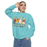 Funny Fall Goose Sweatshirt, Just a Fall Goose Autumn Pullover, Cute Cozy Gift for Bird Lover, Thanksgiving and October Outfit for Her