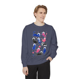 Space Cat Comfort Colors Sweatshirt, Astronaut Cat Graphic Crewneck, Galaxy Cat Lover Gift, Cute Cosmic Cat Sweatshirt