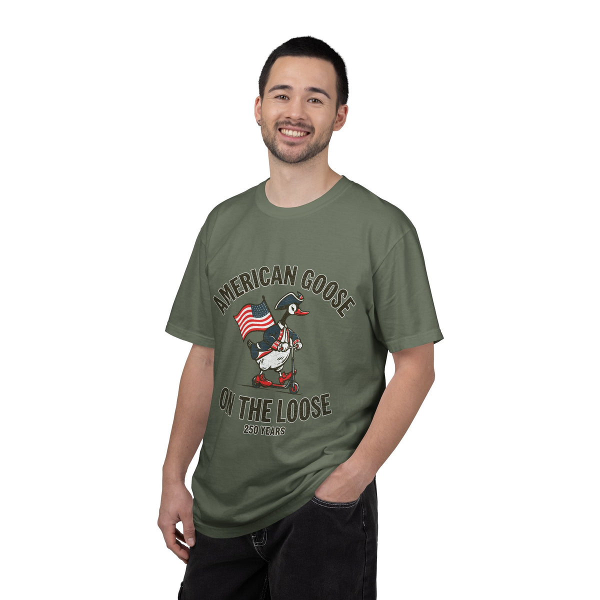 America 250 Shirt, Patriotic Goose Graphic Tee, 250th Anniversary USA T Shirt, Fourth of July Outfit, Americana Gift for Men and Women