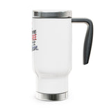 Patriotic Stainless Steel Travel Mug, Home of the Brave Coffee Cup, American Flag Gift, Veteran Gift, USA Travel Tumbler, Military Gift