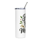 Matcha Lover Skinny Tumbler with Straw, Just a Girl Who Loves Matcha, Cute Green Tea Tumbler, Matcha Gift for Her, Cafe Lover Drink Cup
