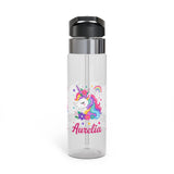 Personalized Unicorn Kids Water Bottle, Cute Rainbow Girl Gift, Magical Birthday Present, School Bottle for Girls, Fantasy Hydration Gift