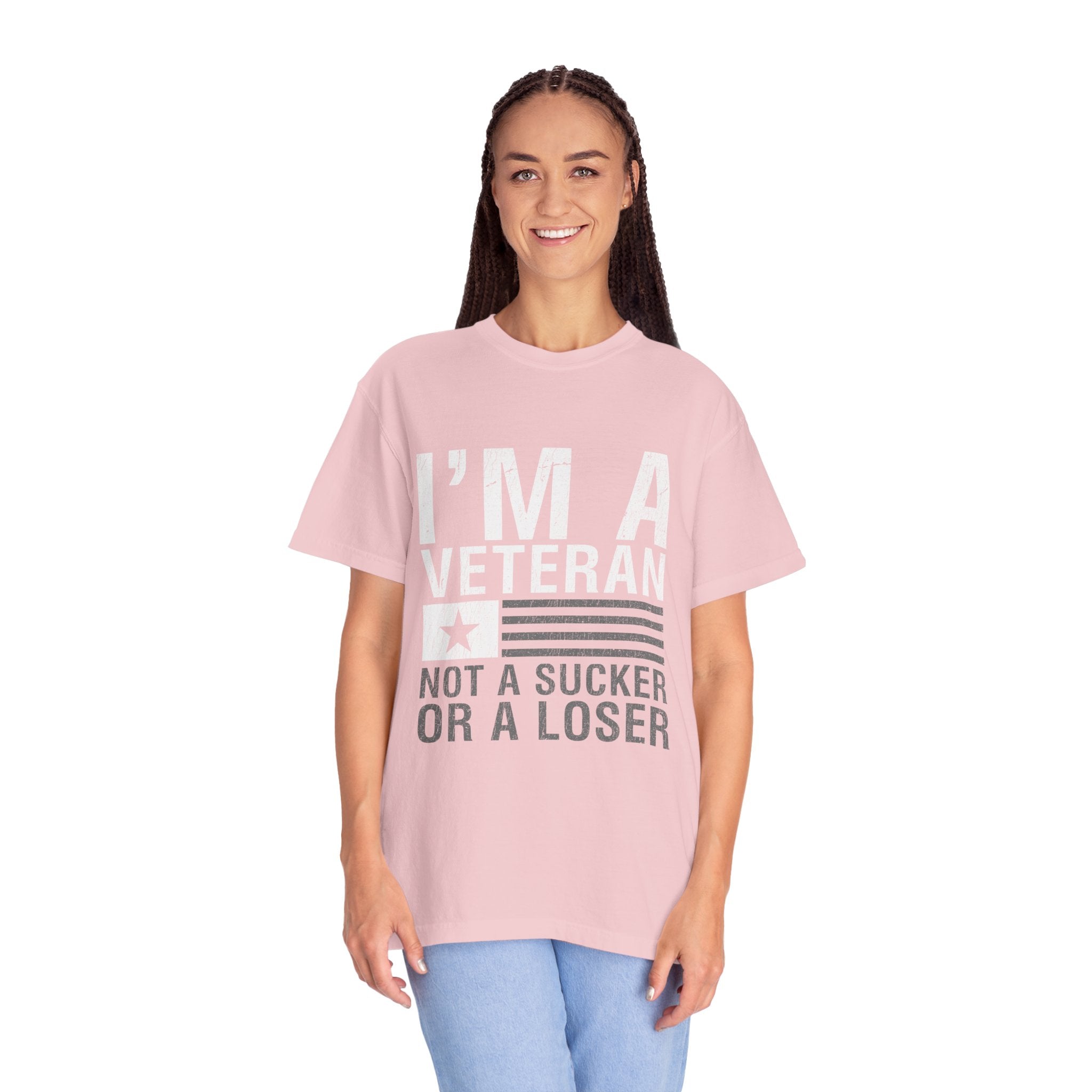 I'm a Veteran Not a Sucker or Loser Shirt, Bold Military T-Shirt, Patriotic Gift for Veteran, Veterans Day Tee, Retired Soldier Apparel