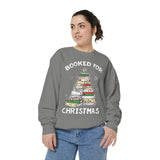 Booked for Christmas Sweatshirt, Book Lover Holiday Crewneck, Christmas Tree Books Pullover, Cozy Reading Gift for Librarian or Bookworm