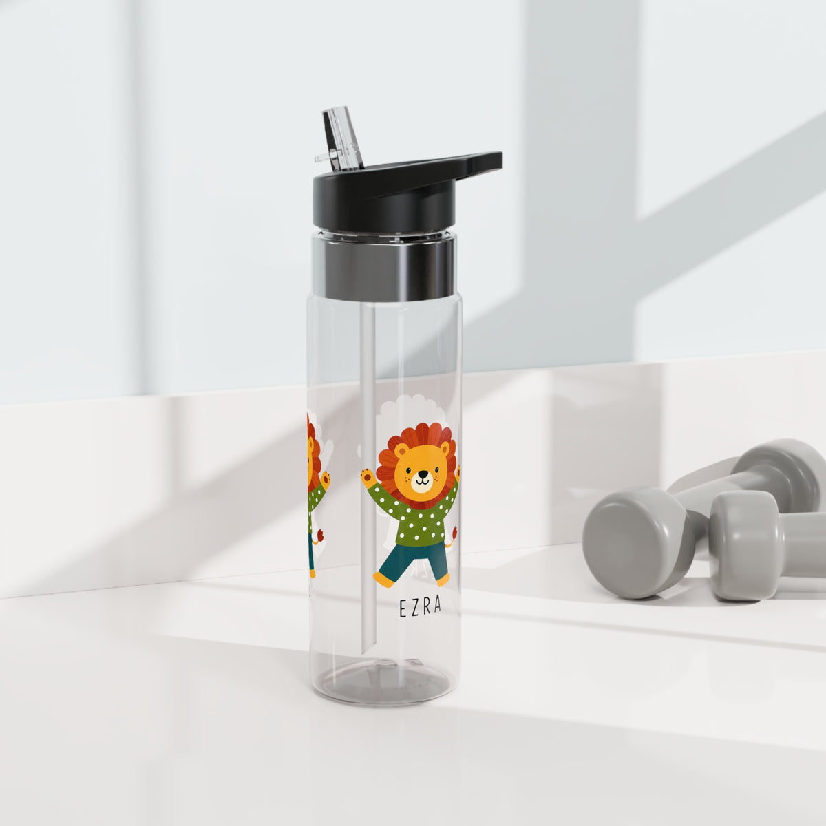 Personalized Lion Kids Water Bottle, Cute Safari Animal Gift, Boy Birthday Bottle, Jungle Theme School Bottle, Toddler Hydration Gift