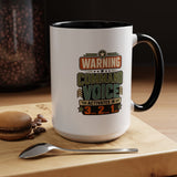 Funny Military Command Voice Mug, Warning Countdown Coffee Cup, Army Dad or Veteran Gift for Him, Retirement Birthday Humor Present