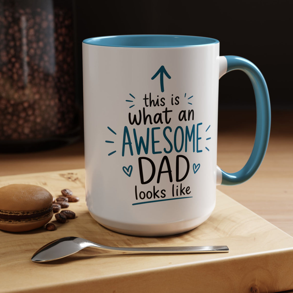 This Is What An Awesome Dad Looks Like Coffee Mug, Father's Day Gift from Daughter or Son, Funny Papa Birthday Ceramic Tea Cup