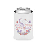 Magical Can Cooler, Create Your Own Magic Drink Sleeve, Fantasy Gift for Her, Floral Moon Can Holder, Witchy Gift, Whimsical Party Favor