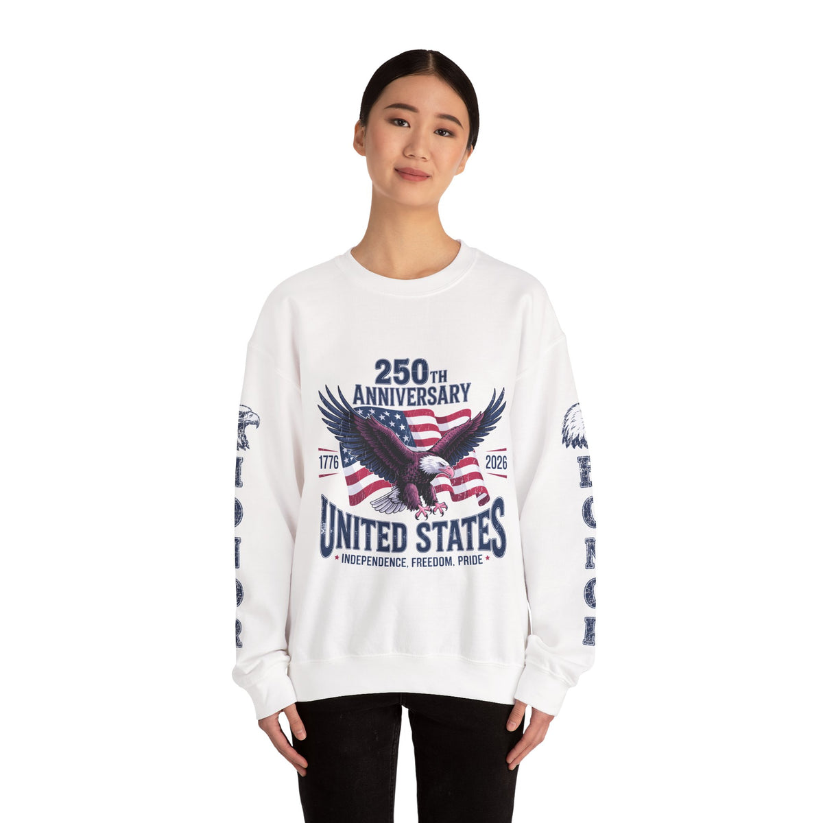 250th Anniversary Sweatshirt, United States Eagle Pullover, USA 1776 2026 Top, Independence Day Gift, Patriotic Americana Clothing