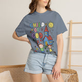 Christian Kids Comfort Shirt, Child Of God Graphic Tee, Faith Based Church Tshirt for Sunday School and Christian Family