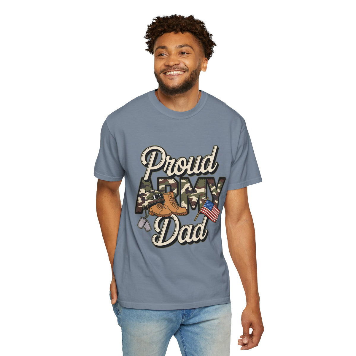 Proud Army Dad Shirt, Military Dad Graphic Tee, Patriotic Father T-Shirt, Army Family Support Gift, Veteran Dad Apparel