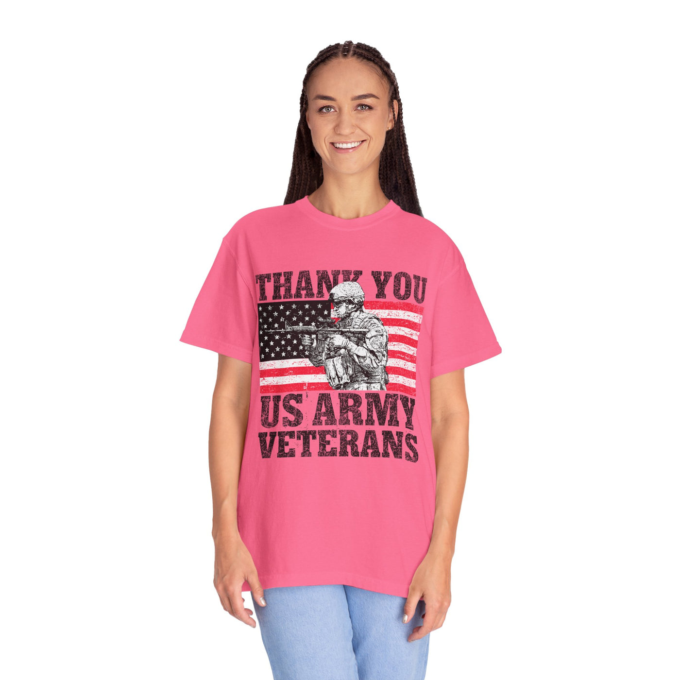 Thank You US Army Veterans Shirt, Patriotic Soldier T-Shirt, Military Appreciation Gift, American Flag Tee for Veterans Day or Retirement