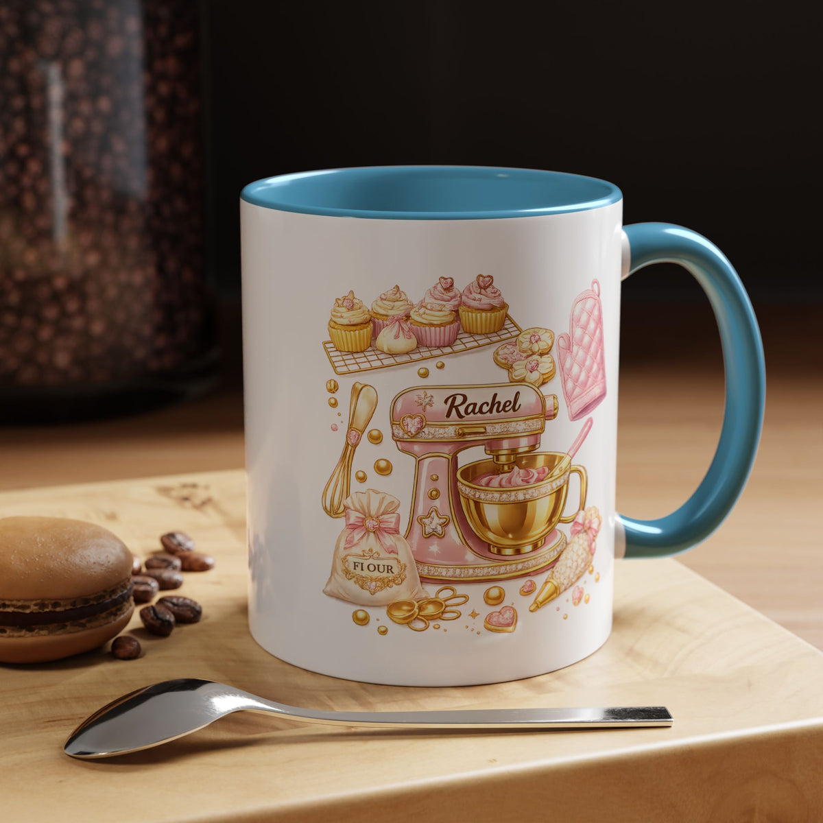 Baker Coffee Mug, Baking Lover Gift, Cute Baking Tools Mug, Pastry Chef Coffee Cup, Gift for Bakers, Kitchen Hobby Mug