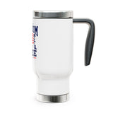 Military Stainless Steel Travel Mug, Freedom Isn't Free Coffee Cup, Patriotic Gift for Veteran, Soldier Gift, Armed Forces Drinkware