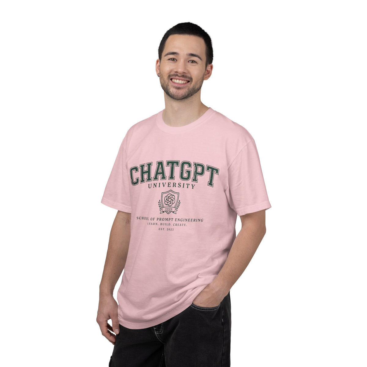 ChatGPT University T-Shirt, Prompt Engineering Graphic Tee, AI Student Gift, Funny Tech Shirt, Coder Graduation Campus Outfit 2026