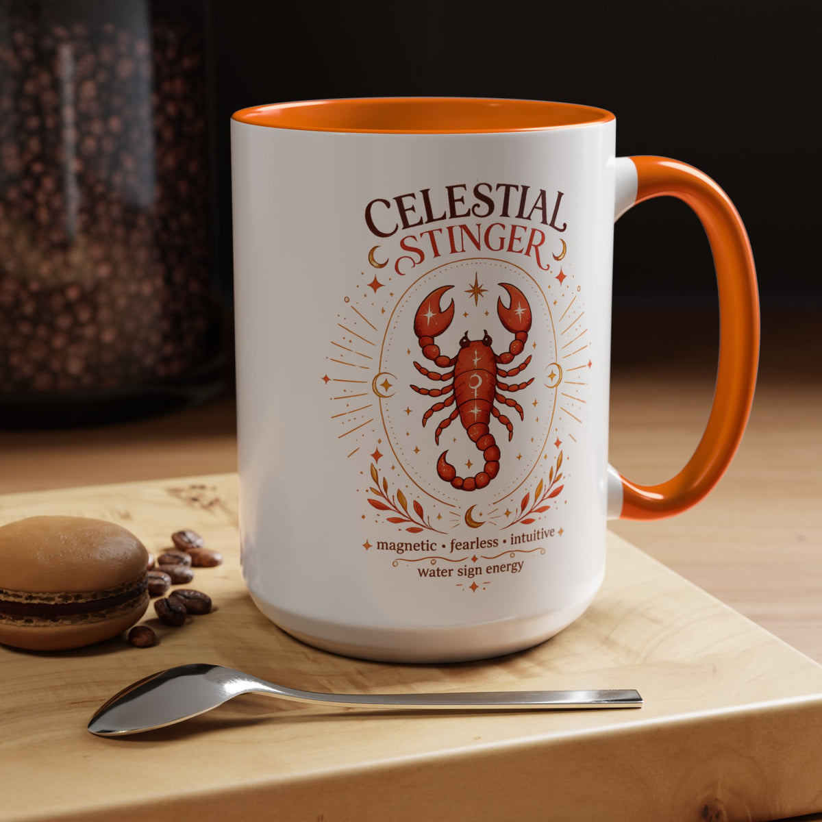 Scorpio Zodiac Coffee Mug, Celestial Stinger Astrology Mug, Water Sign Gift for Scorpio Woman, Horoscope Coffee Cup, Zodiac Lover Gift