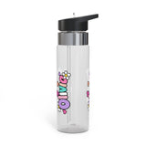 Personalized Daisy Name Water Bottle, Colorful Custom Drink Bottle for Girls, Floral School Bottle, Cute Birthday Gift for Kids
