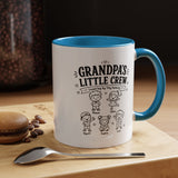 Personalized Grandpa Mug, Grandpa's Little Crew Coffee Cup, Grandchildren Name Gift, Father's Day Present, Family Birthday Keepsake
