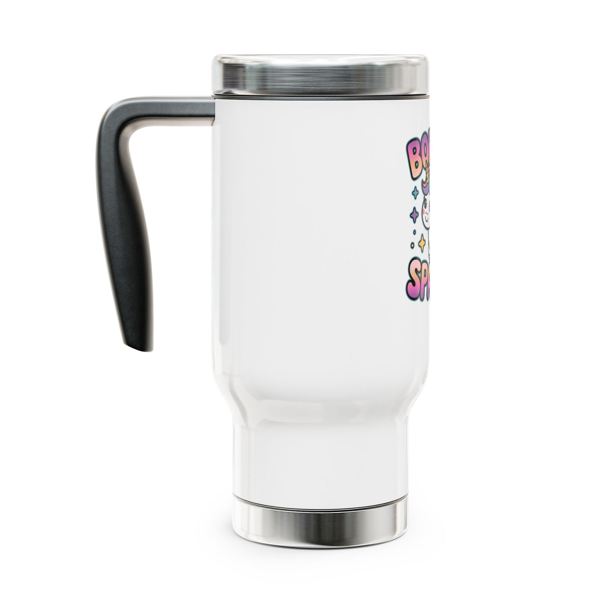 Unicorn Stainless Steel Travel Mug, Born to Sparkle Cup, Cute Fantasy Drinkware, Magical Gift for Her, Unicorn Lover Birthday Gift