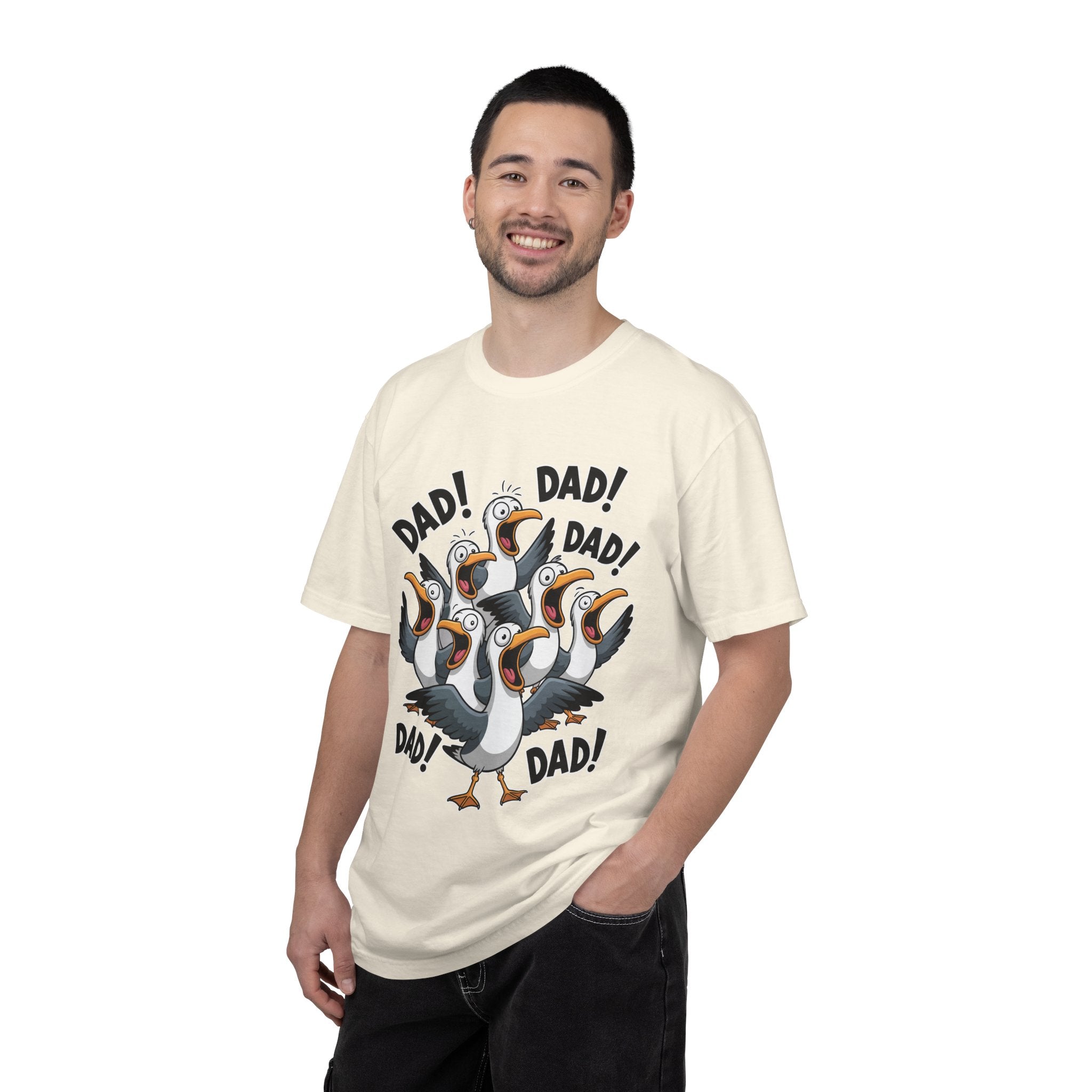 Funny Dad Life Comfort Colors Shirt, Dad Dad Dad Seagull Tee, Fatherhood Humor Graphic Shirt, Father's Day Gift for Dad