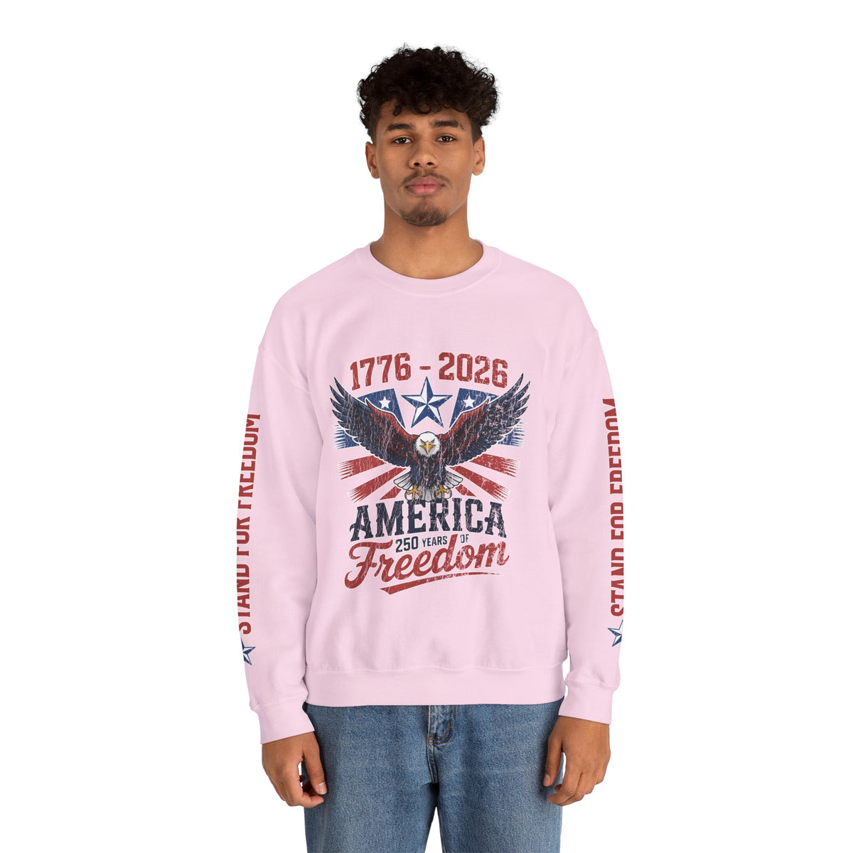 America 250 Sweatshirt 1776 2026, 250th Anniversary USA Pullover, Patriotic Eagle Top, American History Gift, July 4th Outfit