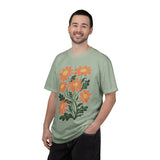 Orange Daisy Graphic Shirt, Retro Floral T-Shirt for Flower Lovers, Groovy Botanical Tee, Cheerful Garden Gift for Women and Gardeners