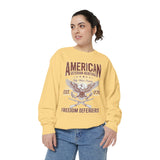 American Veteran Heritage Sweatshirt, Freedom Defenders Crewneck, Patriotic Eagle Gift, Veterans Day or Military Retirement Pullover