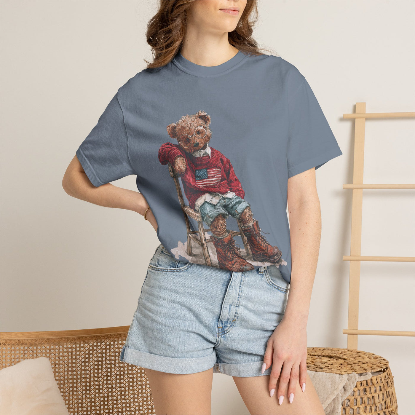 Vintage Teddy Bear Graphic T Shirt, Cute Cowboy Bear Tee, Western Aesthetic Shirt, Retro Country Streetwear Top for Women