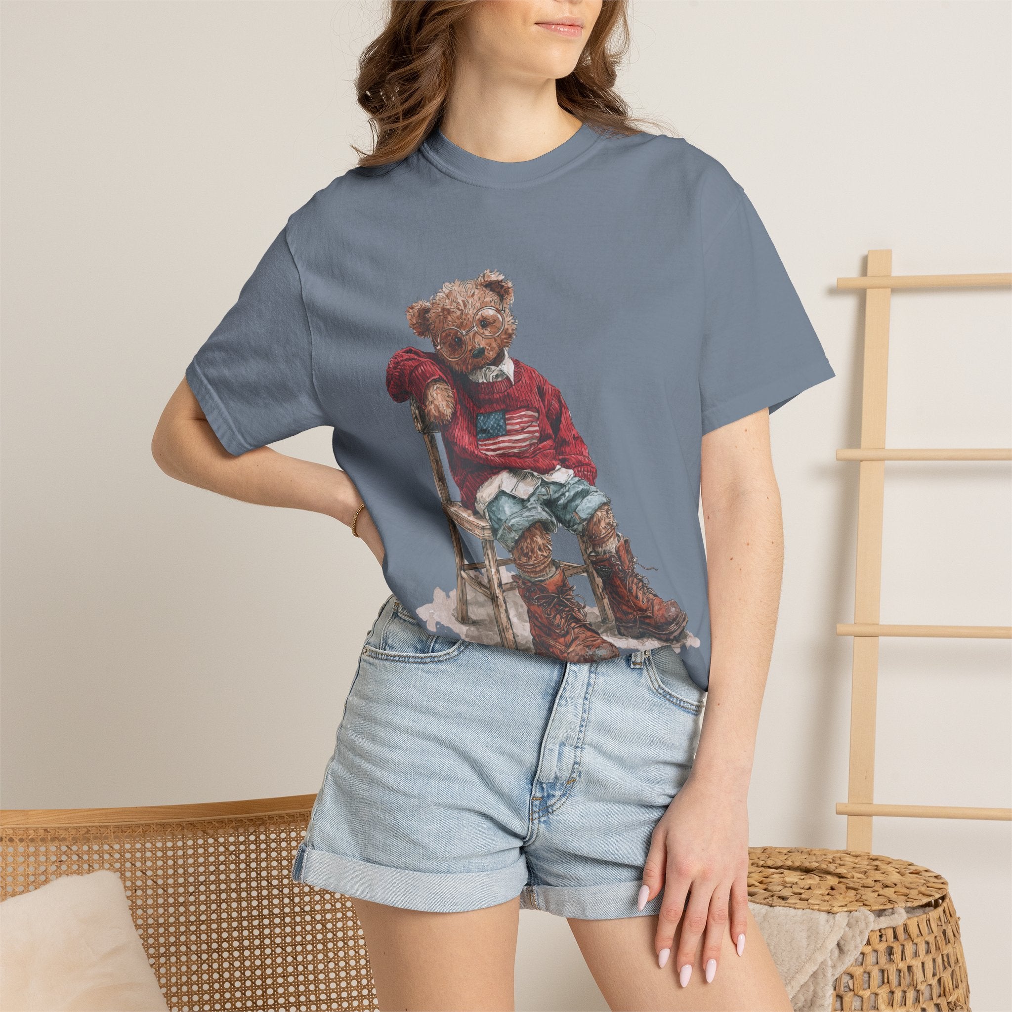 Vintage Teddy Bear Graphic T Shirt, Cute Cowboy Bear Tee, Western Aesthetic Shirt, Retro Country Streetwear Top for Women